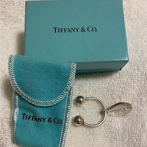 Tiffany & Company Oval Tag Screwball Key Ring